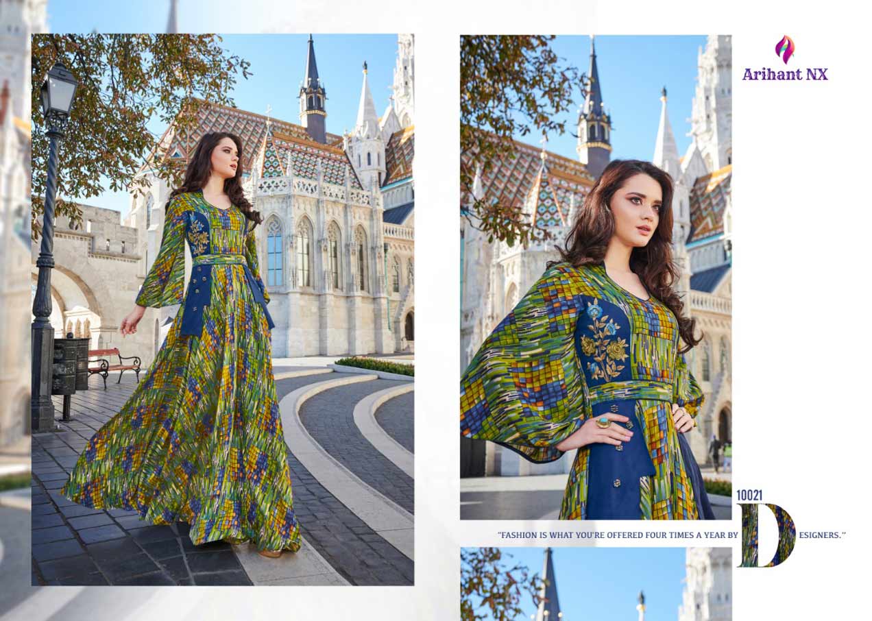 Karigari Vol-3 Arihant Nx Rayon Handwork Flair Kurti Karigari Vol-3 Arihant Nx Rayon Handwork Flair Kurti